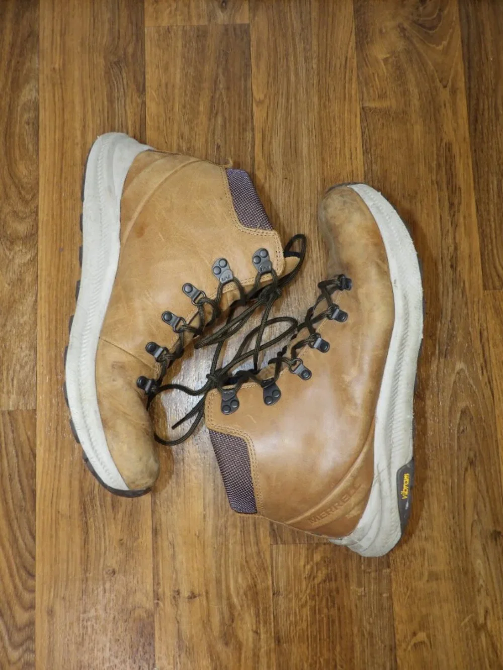 Merrell Ontario Mid Tan Waterproof Hiking Boots Size 13